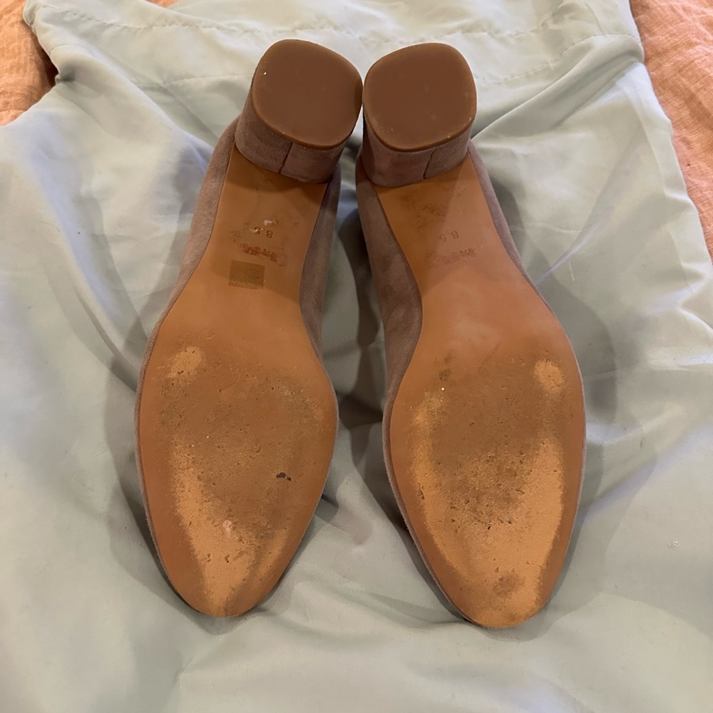 Suede Block Heel Pumps - Picture 5 of 6